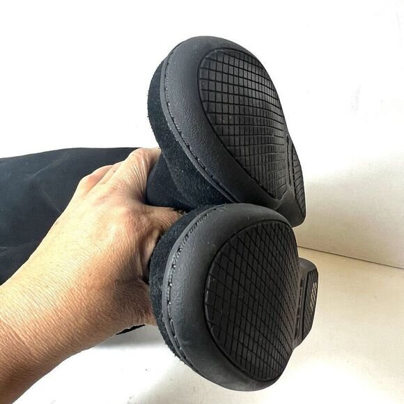 SKCH+3 Skechers Womens Sz 6 Black Suede Pull On Hidden Wedge Comfort Casual Boot - Picture 6 of 11